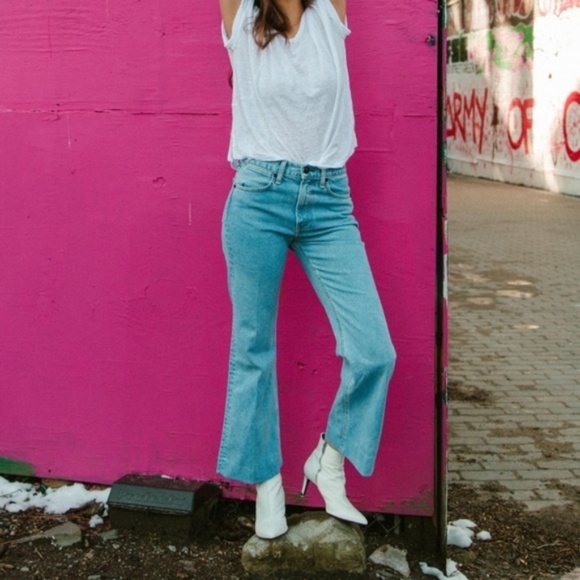 Rag & Bone Justine High Waist Cropped Flare Jeans Light Wash 29 - Picture 6 of 7